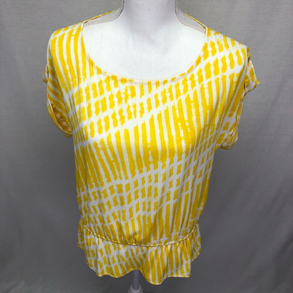 MICHAEL Michael Kors Yellow Peplum Top